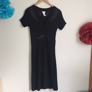 Cacharel V-Neck Black Dress